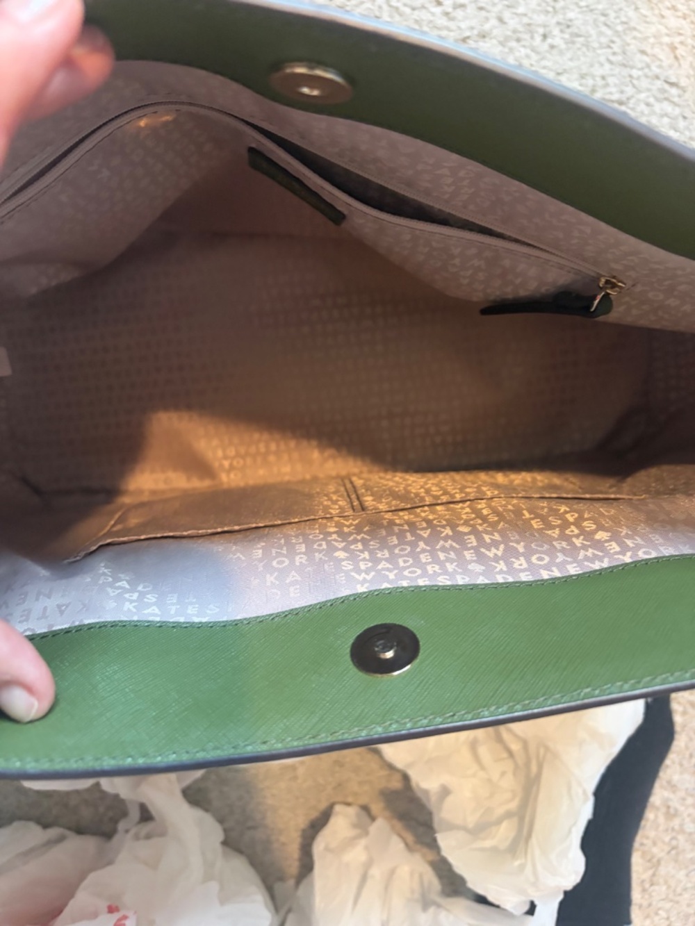 Green Kate Spade handbag - Picture 4 of 6